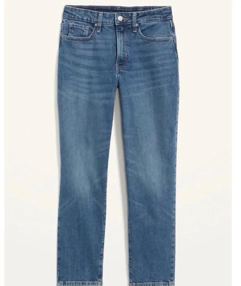 Old Navy High Rise Curvy O.G. Straight Secret-Smooth Pocket Jeans Sz 0 Blue